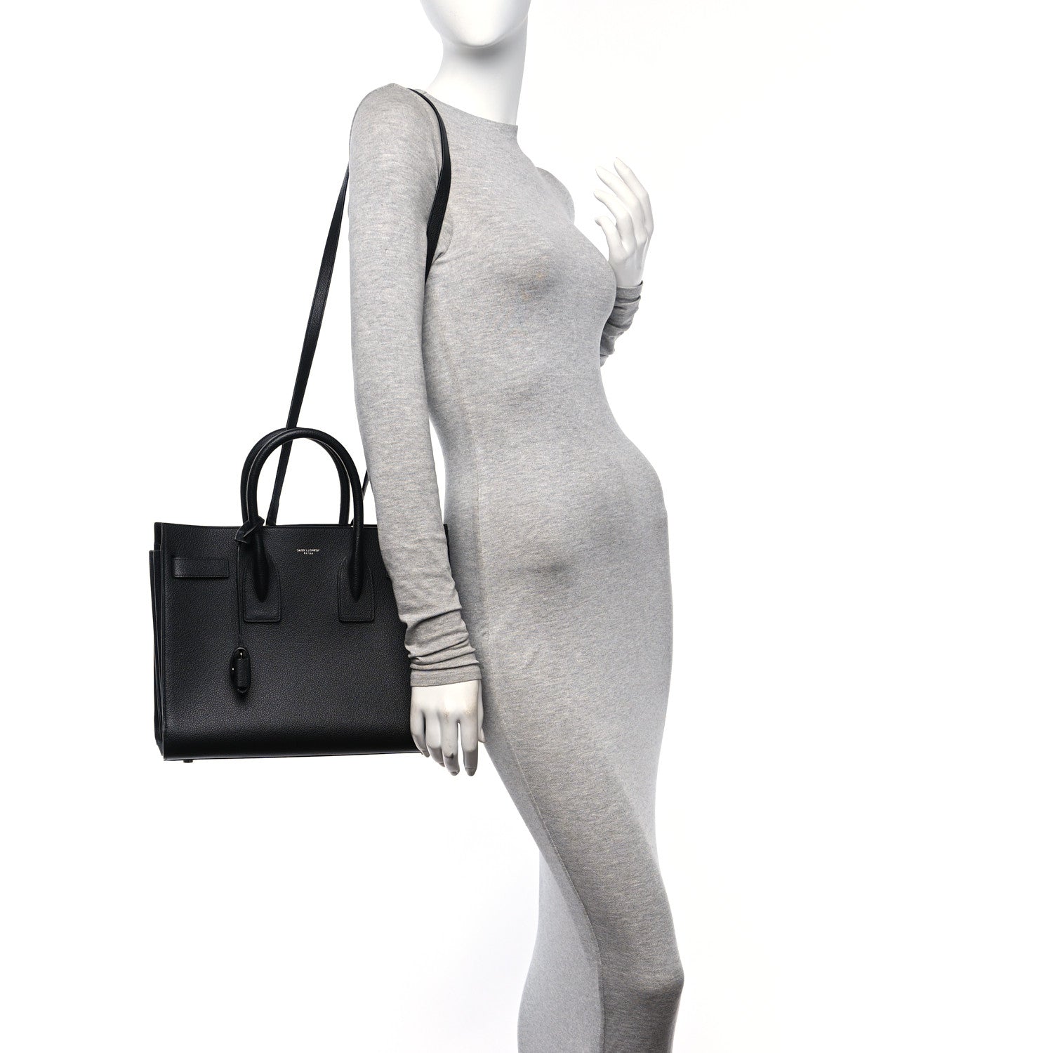 Saint Laurent Grained Calfskin Small Sac De Jour Black 2 of 11