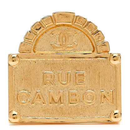 Chanel Metal CC Rue Cambon Brooch Gold 1 of 4