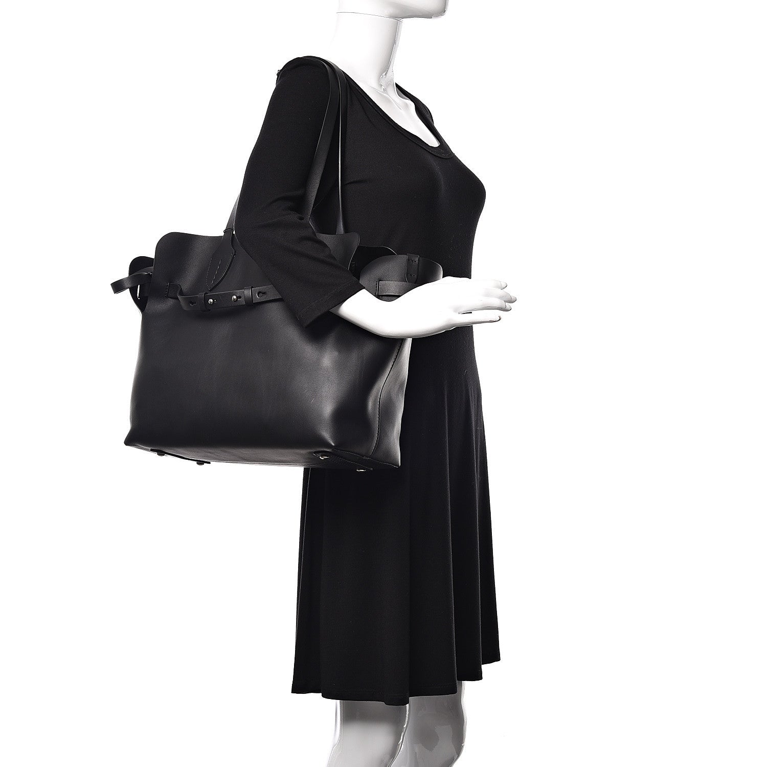 Burberry Soft Smooth Calfskin Medium Tote Black 2 of 11