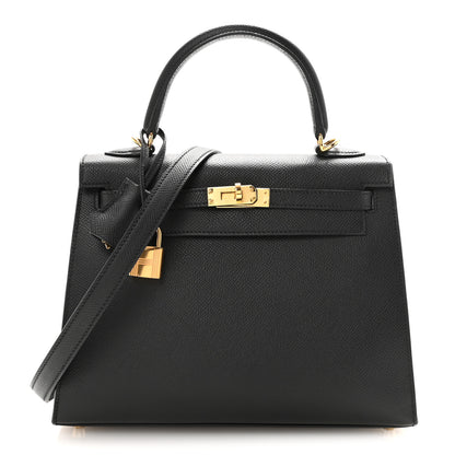 Hermes Epsom Kelly Sellier 25 Black 1 of 9