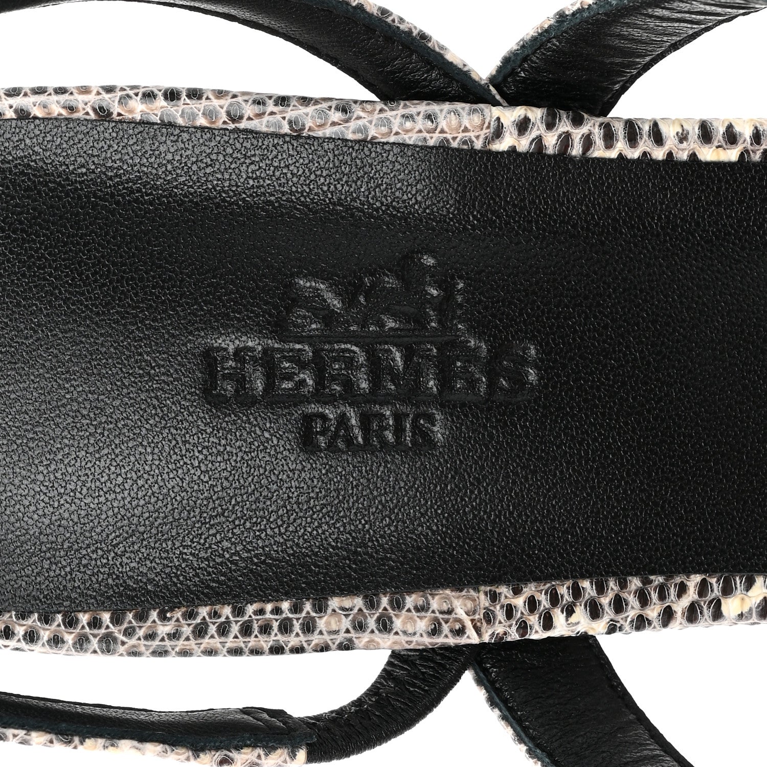 Hermes Lizard Glamour 95 Sandals 37 Ombre 7 of 10