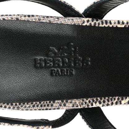 Hermes Lizard Glamour 95 Sandals 37 Ombre 7 of 10