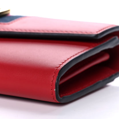 Gucci Calfskin Sylvie Continental Wallet Hibiscus Red 9 of 10