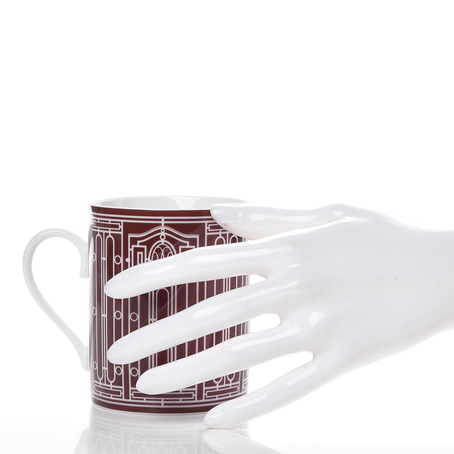 Hermes Porcelain H Deco Mug Rouge 2 of 7