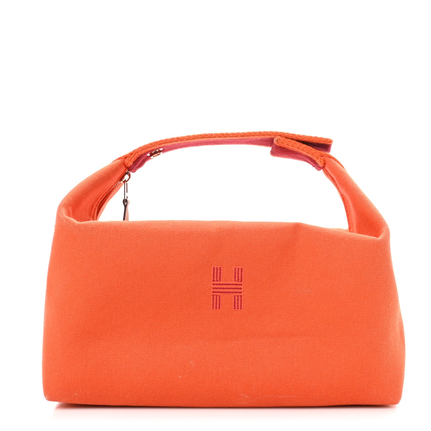Canvas Large Bride-A-Brac Pouch Orange Feu Burgundy