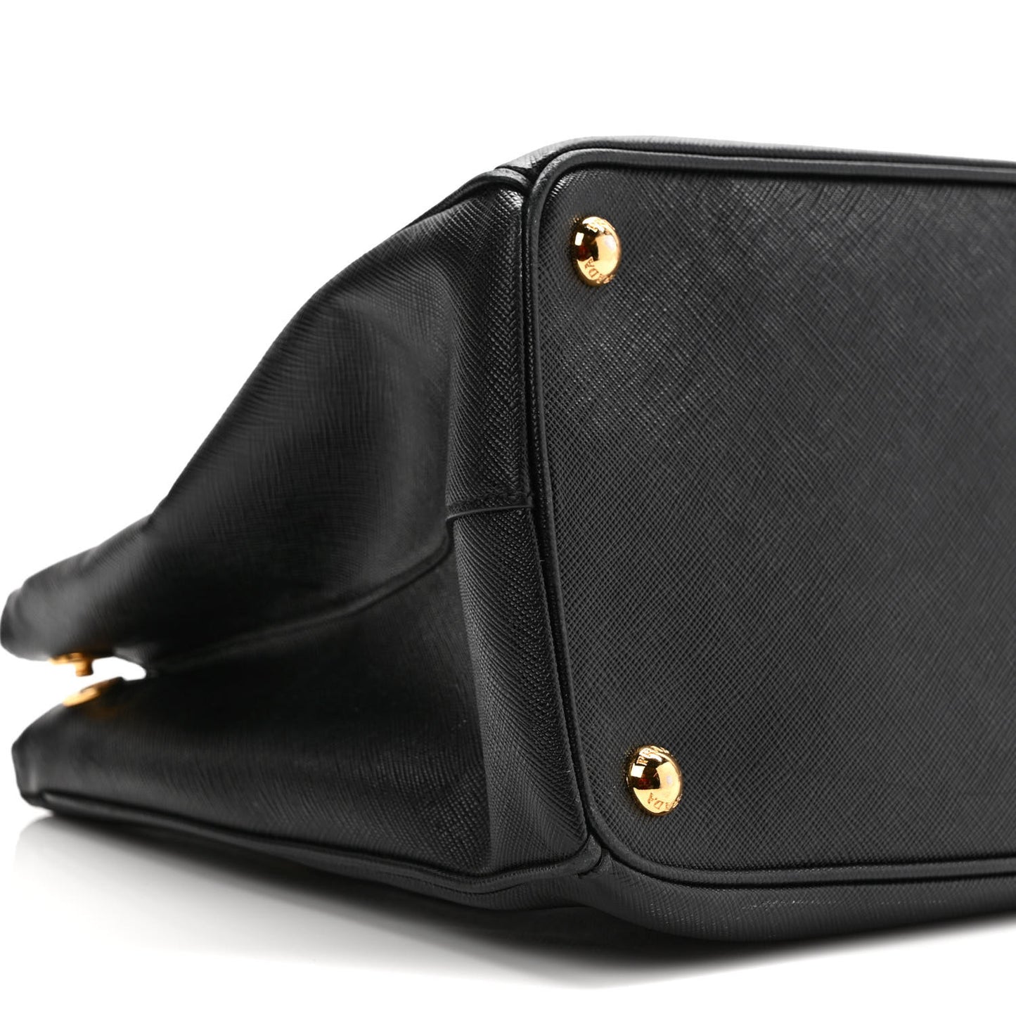 Saffiano Small Galleria Double Zip Tote Black