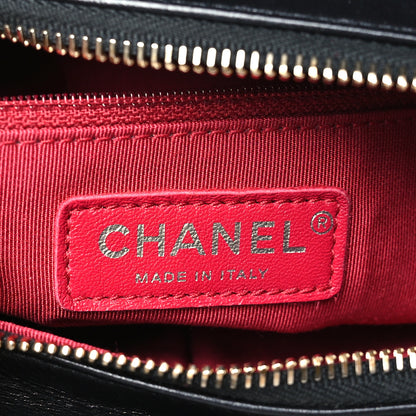 Chanel Aged Calfskin Chevron Quilted Small Gabrielle Hobo Black 6 of 10