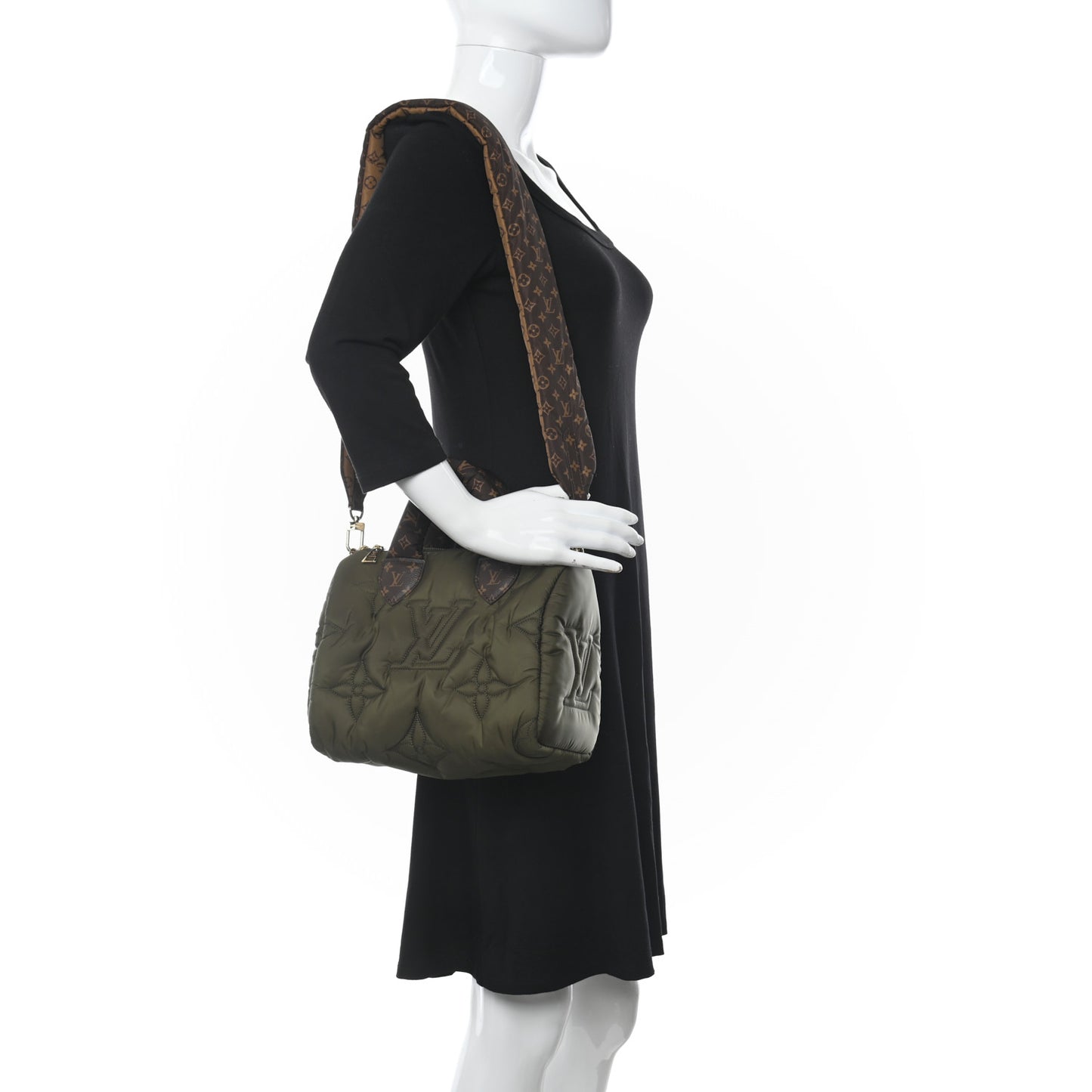 Econyl Mini Monogram Pillow Speedy Bandouliere 25 Khaki