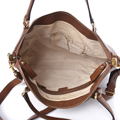 Gucci Pebbled Calfskin Ride Medium Top Handle Bag Brown 5 of 16