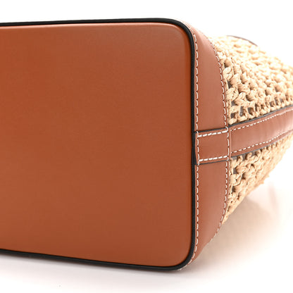 Louis Vuitton Raffia Calfskin Noe BB Natural Tan 9 of 10