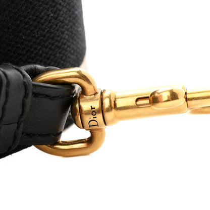 Christian Dior Canvas Embroidered Shoulder Strap Black 3 of 5