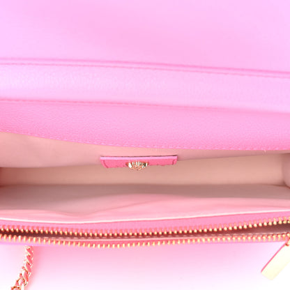 Versace Grained Calfskin Medusa Wallet On Chain Pink 5 of 9