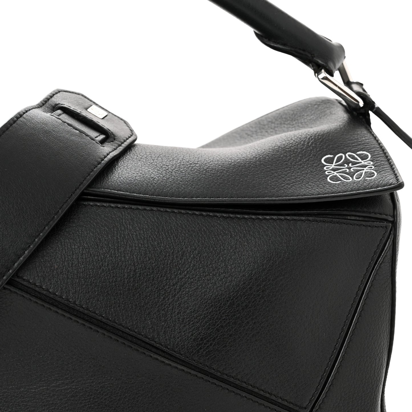 Calfskin Medium Puzzle Bag Black