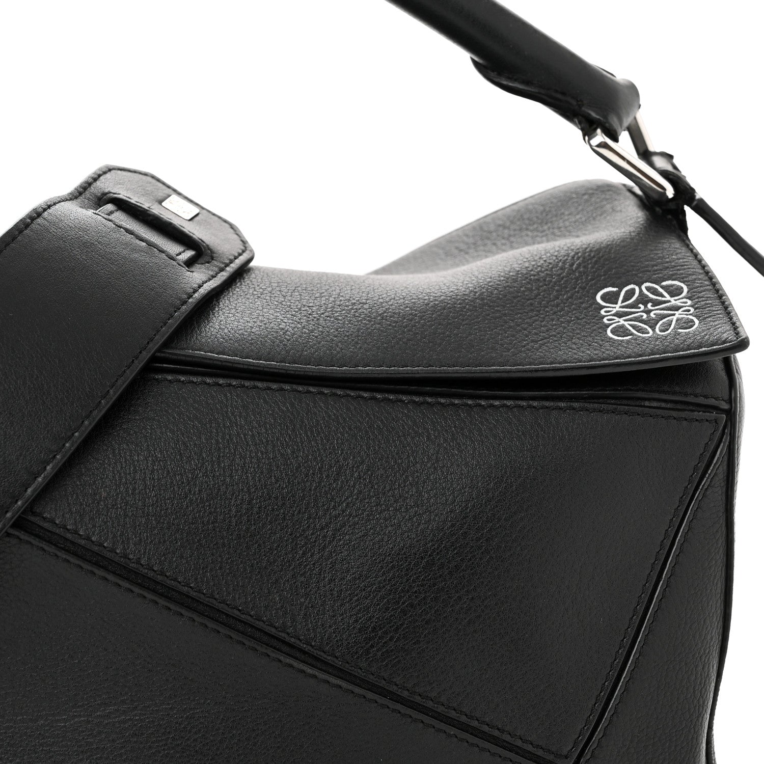 Loewe Calfskin Medium Puzzle Bag Black 7 of 9