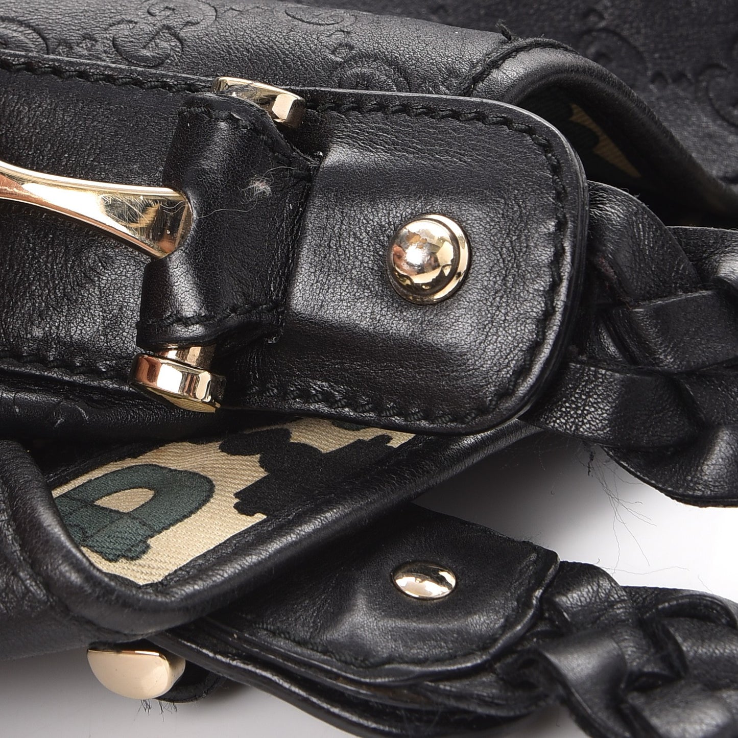 Guccissima Small Pelham Shoulder Bag Black