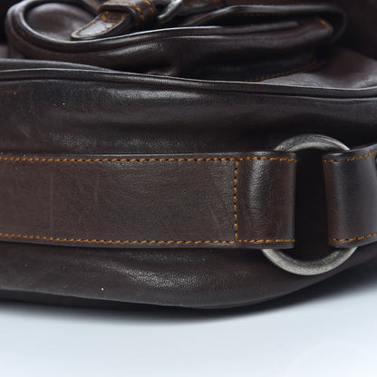 Christian Dior Calfskin Gaucho Double Saddle Bag Brown 10 of 11