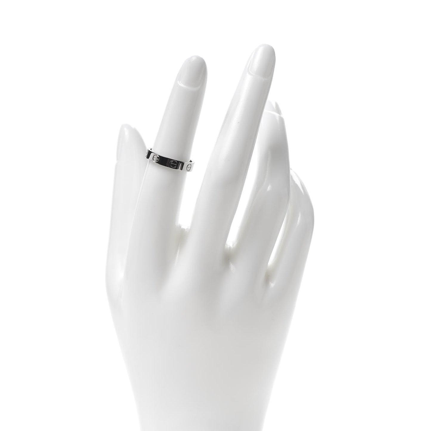 18K White Gold 3.5mm LOVE Wedding Band Ring 51 5.75