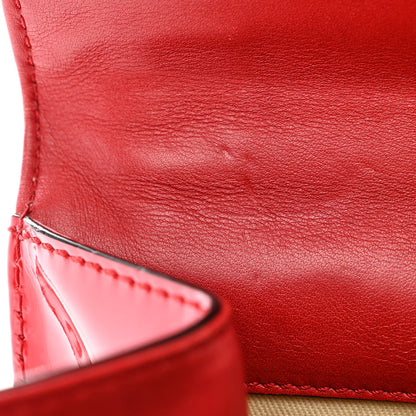 Valentino Garavani Patent Large Glam Lock Rockstud Flap Red 11 of 13