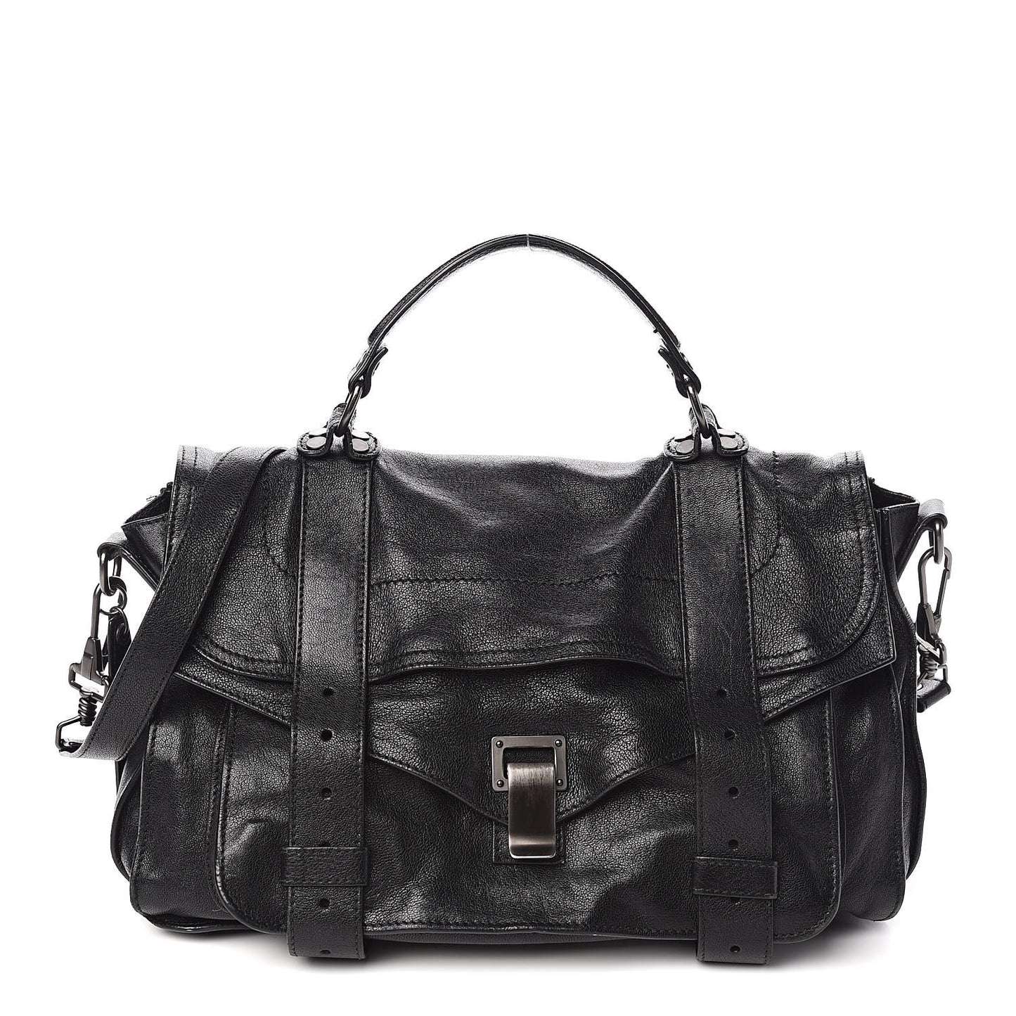 Lambskin PS1 Medium Satchel Black