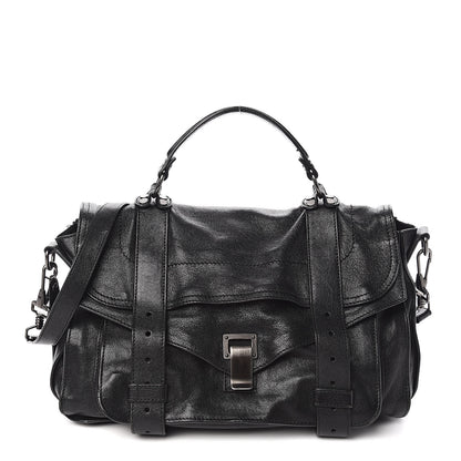 Proenza Schouler Lambskin PS1 Medium Satchel Black 1 of 12