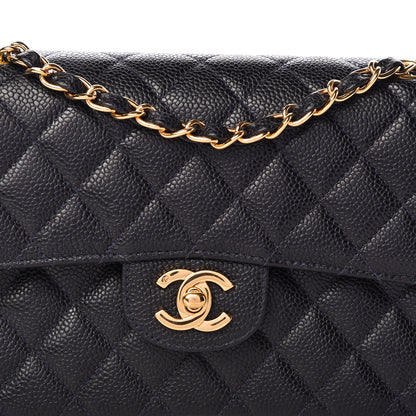 Chanel Caviar Quilted Small Double Flap Navy 12 of 13