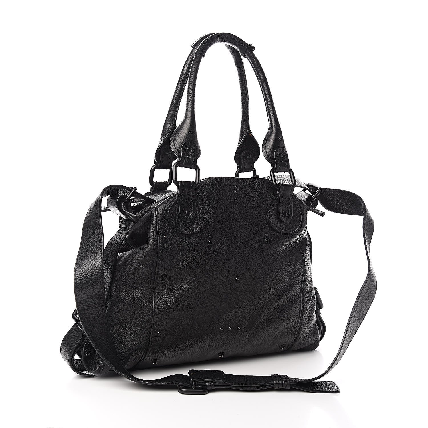 Chloe Calfskin Paddington Satchel Black 3 of 13