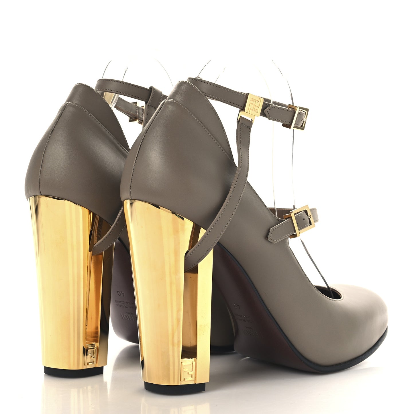 Vitello Delfina High Heel Pumps 40 Tortora