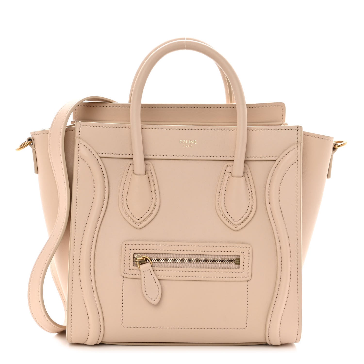 Celine Smooth Calfskin Nano Luggage Powder 1 of 11