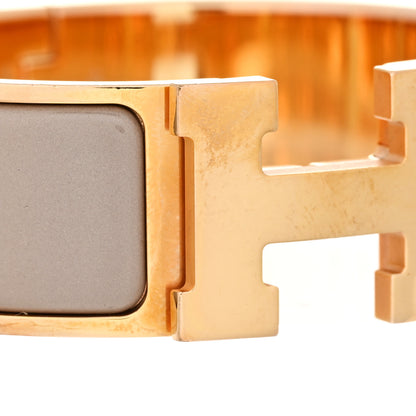 Hermes Enamel Wide Clic Clac H Bracelet GM Marron Glace 6 of 8