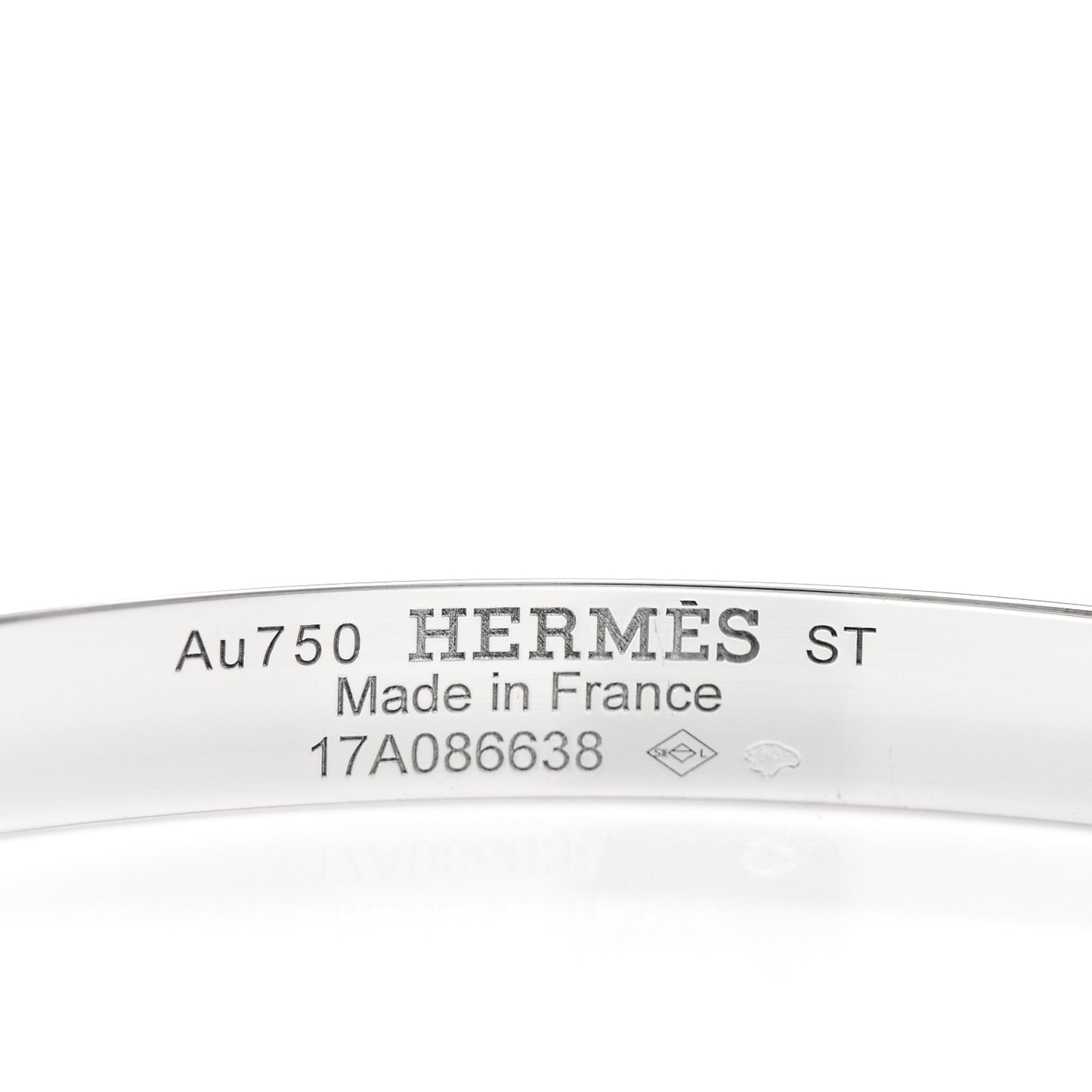18K White Gold Diamond PM H D'Ancre Bracelet ST