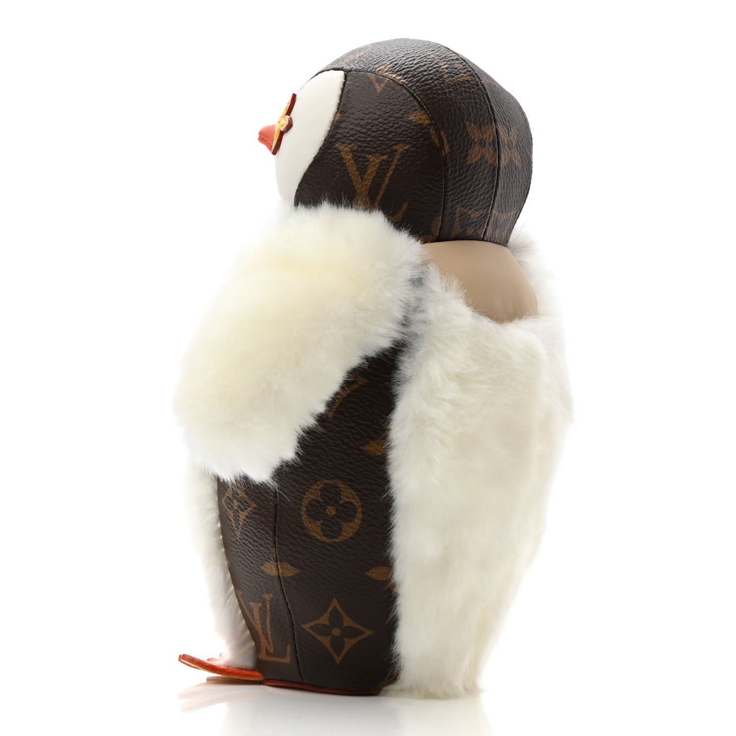 Calfskin Monogram Doudou Penguin Ernest Beige