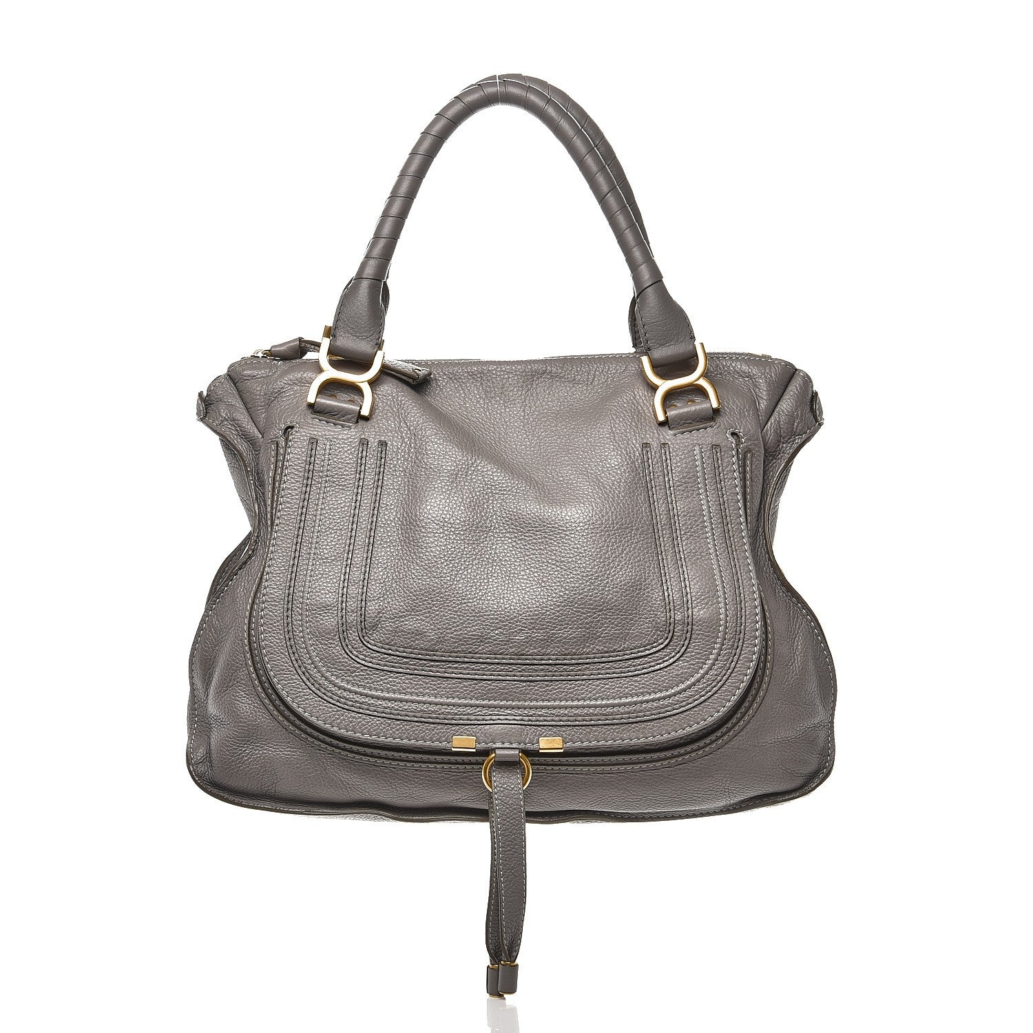Chloe Calfskin Large Marcie Satchel Cashmere Grey 1 of 8