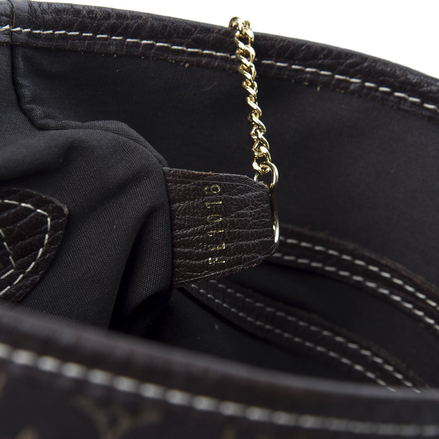 Mini Lin Monogram Bucket Bag Ebene