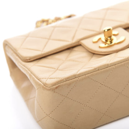 Chanel Lambskin Quilted Mini Square Flap Beige 13 of 18