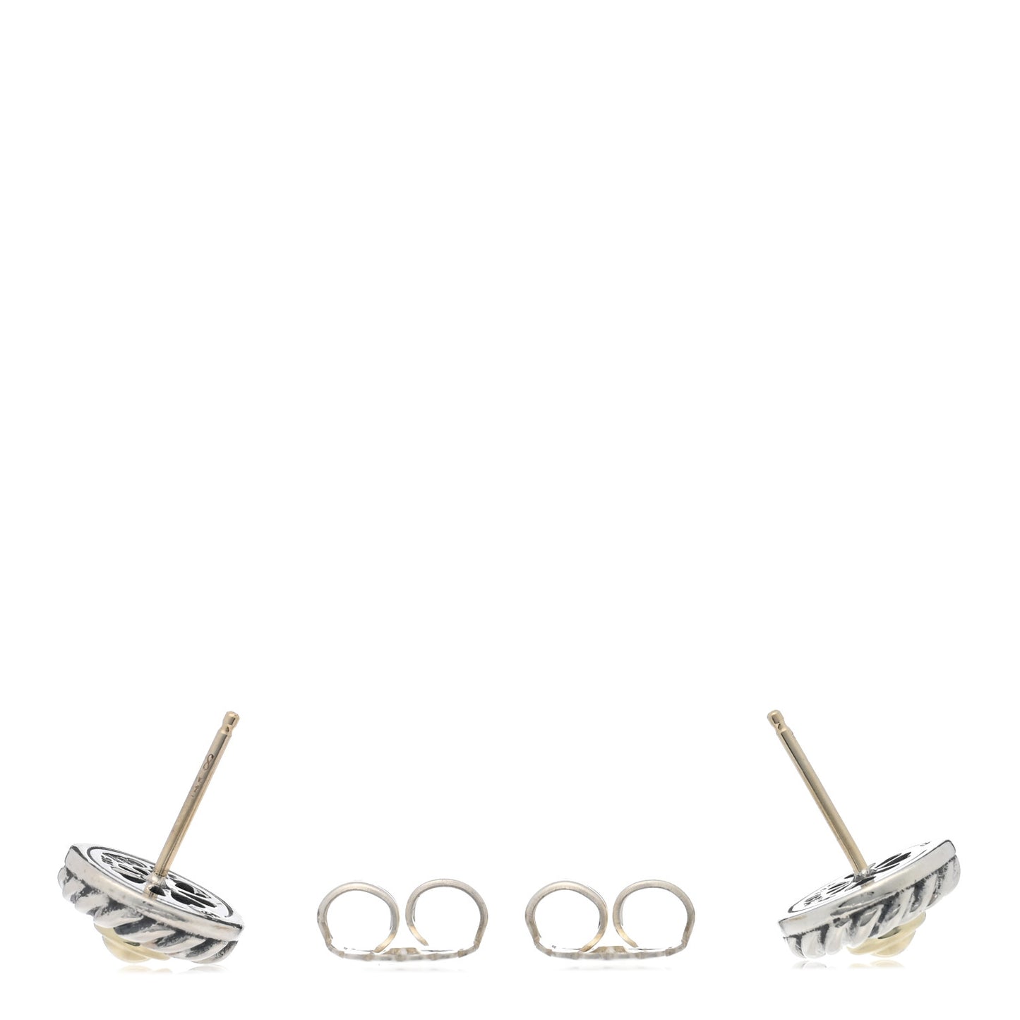Sterling Silver 14K Yellow Gold Cookie Earrings