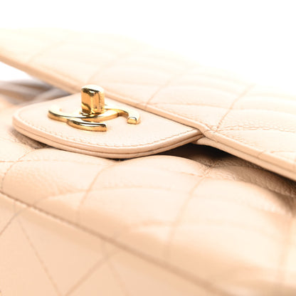 Chanel Caviar Quilted Jumbo Double Flap Beige Clair 11 of 14