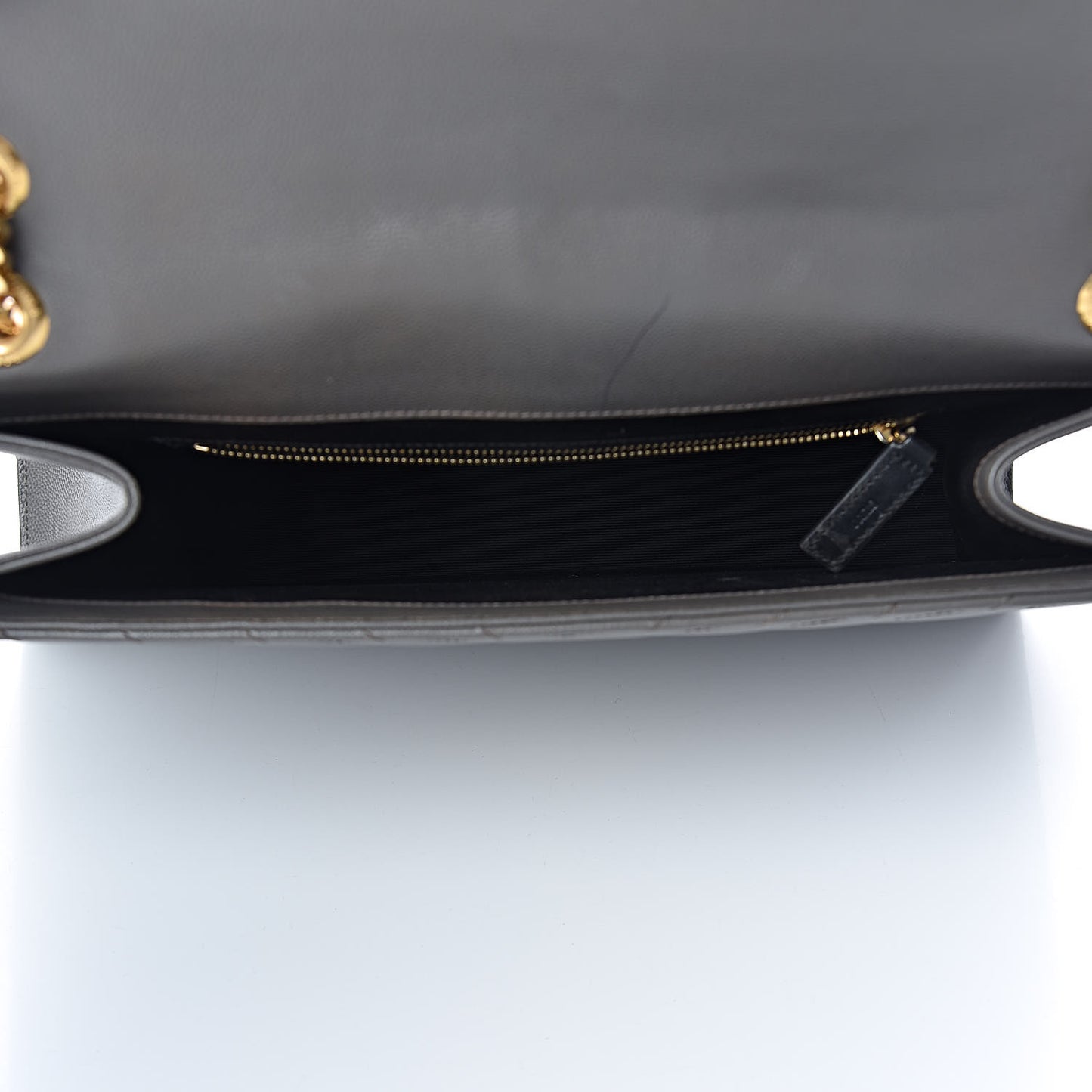 Grain De Poudre Matelasse Chevron Large Monogram Satchel Earth