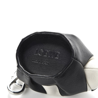Loewe Calfskin Panda Coin Pouch Bag Charm Key Holder Black White 6 of 8