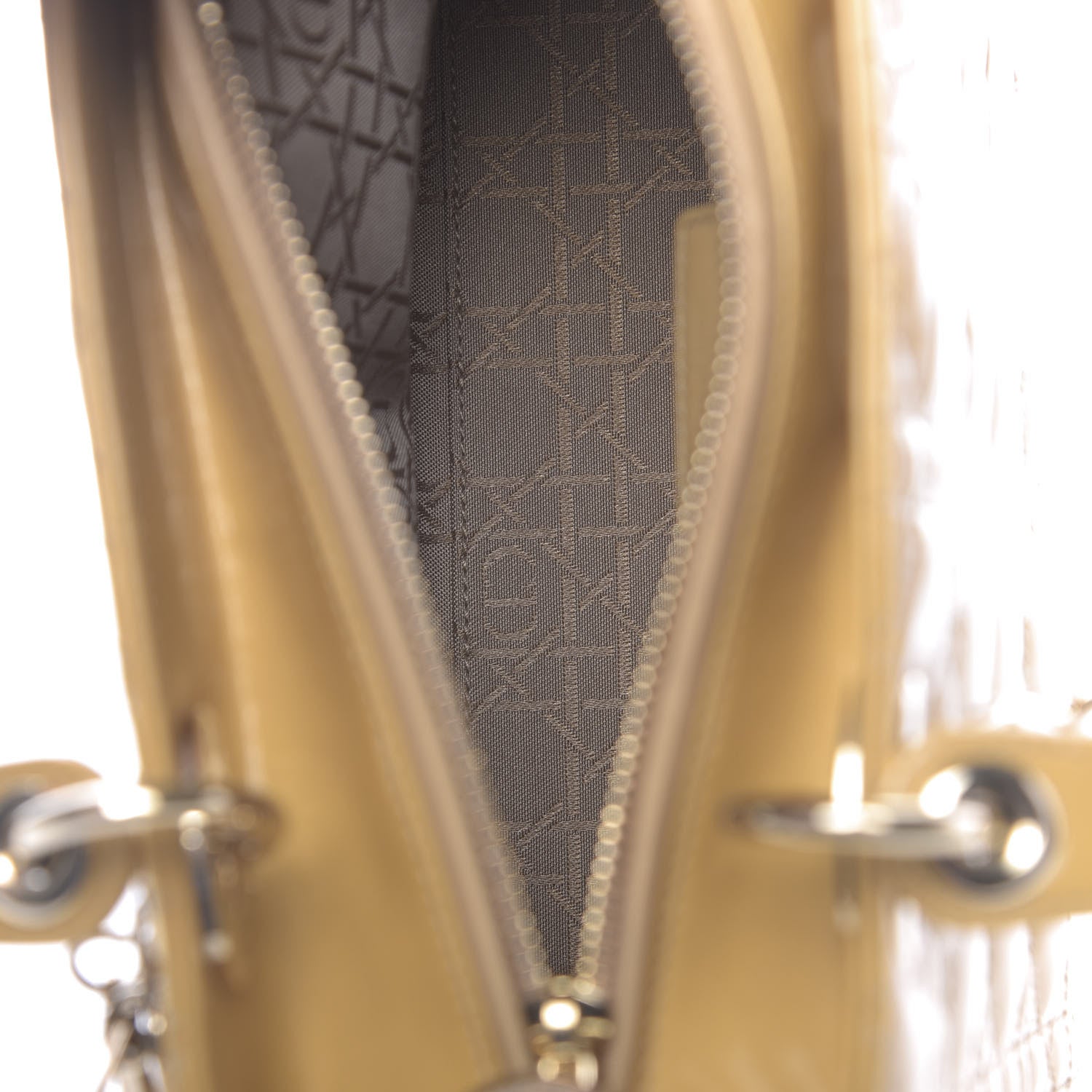 Christian Dior Patent Cannage Medium Lady Dior Dark Beige 5 of 10