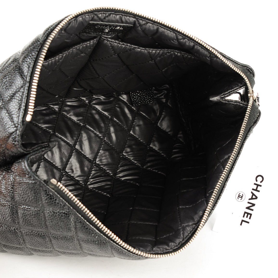Chanel Caviar Quilted Cosmetic Case Black 5 of 8