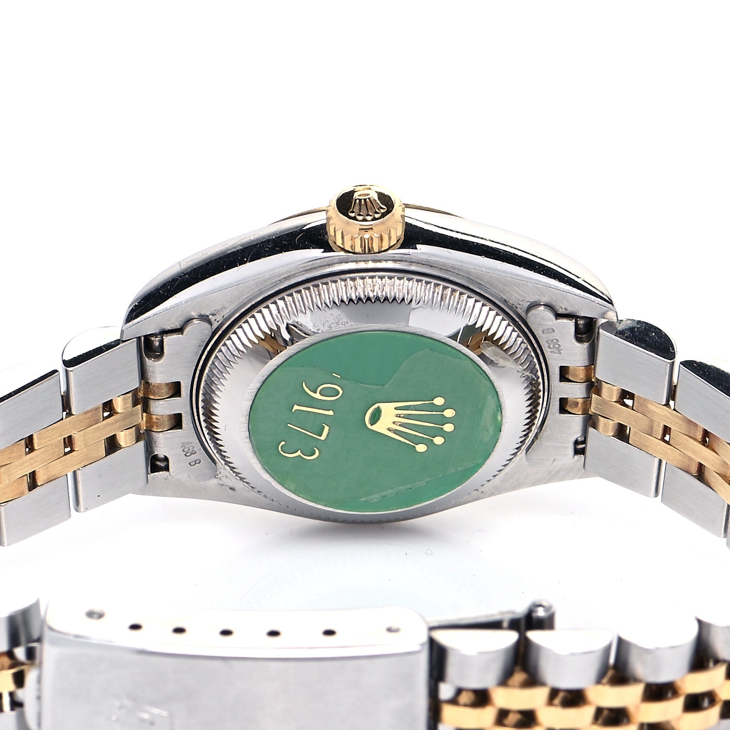 Rolex Stainless Steel 18K Yellow Gold Diamond 26mm Oyster Perpetual Datejust Watch Blue 79173 10 of 12