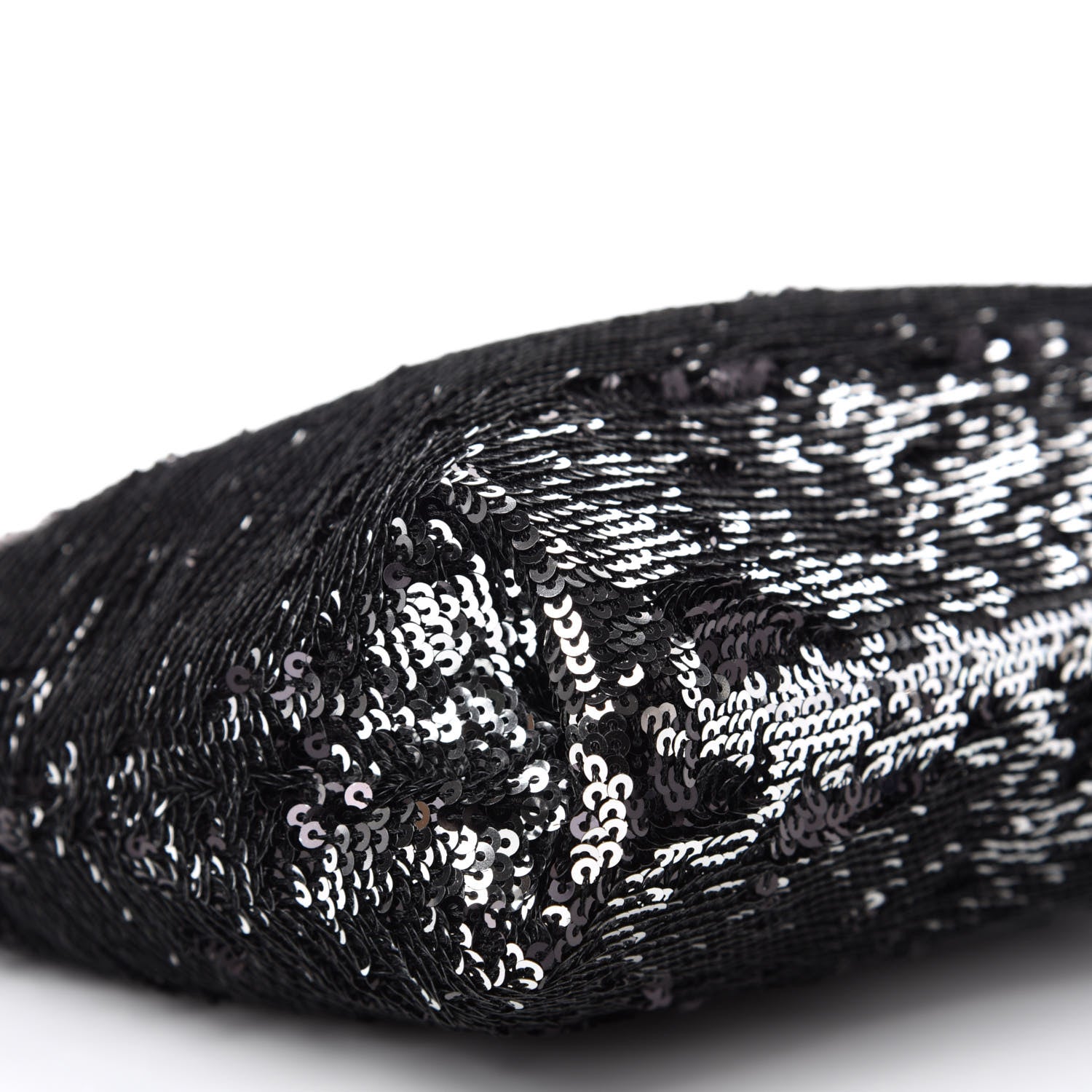 Jimmy Choo Sequin Callie Tasseled Clutch Black Silver 6 of 9