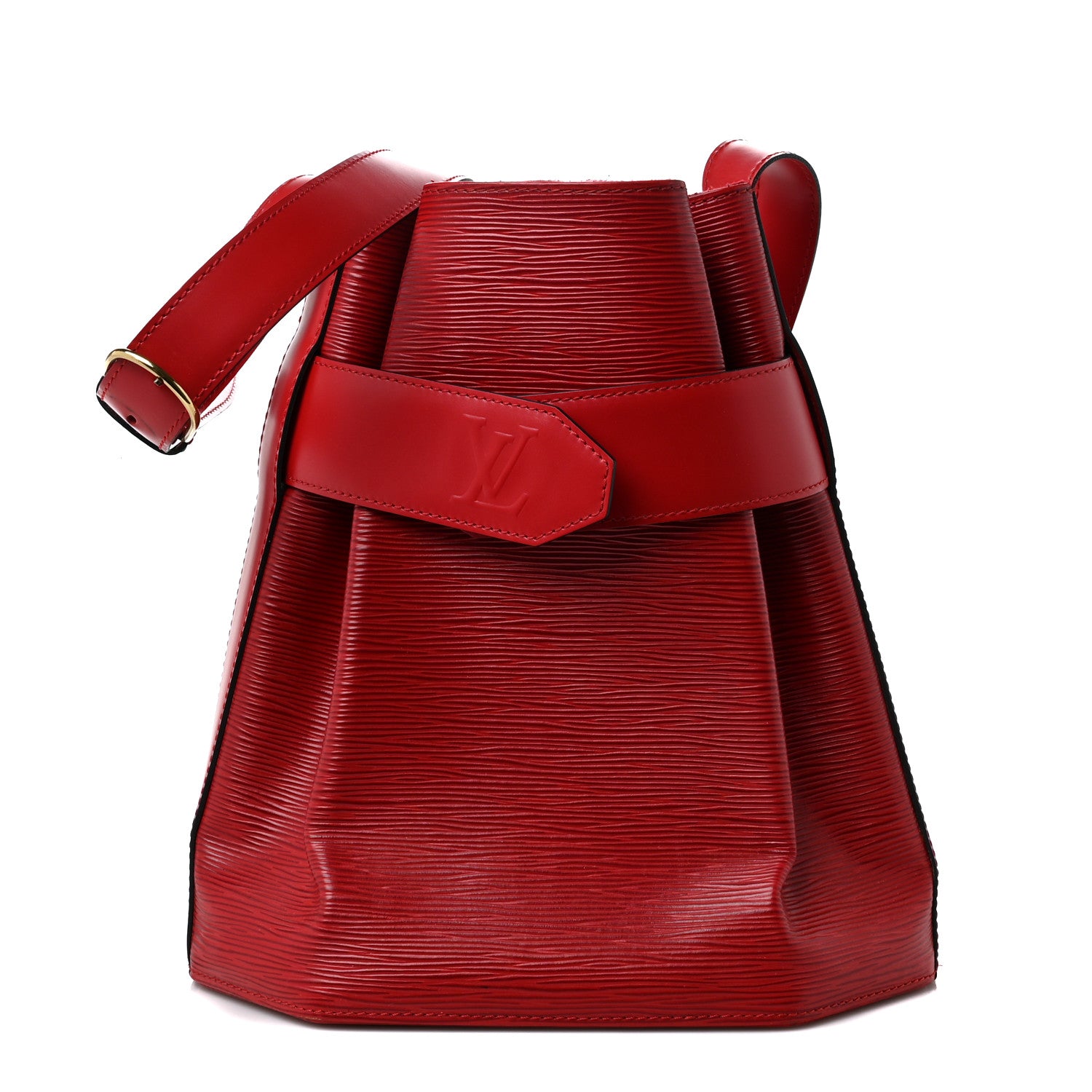 Louis Vuitton Epi Sac D'Epaule Castillan Red 1 of 8