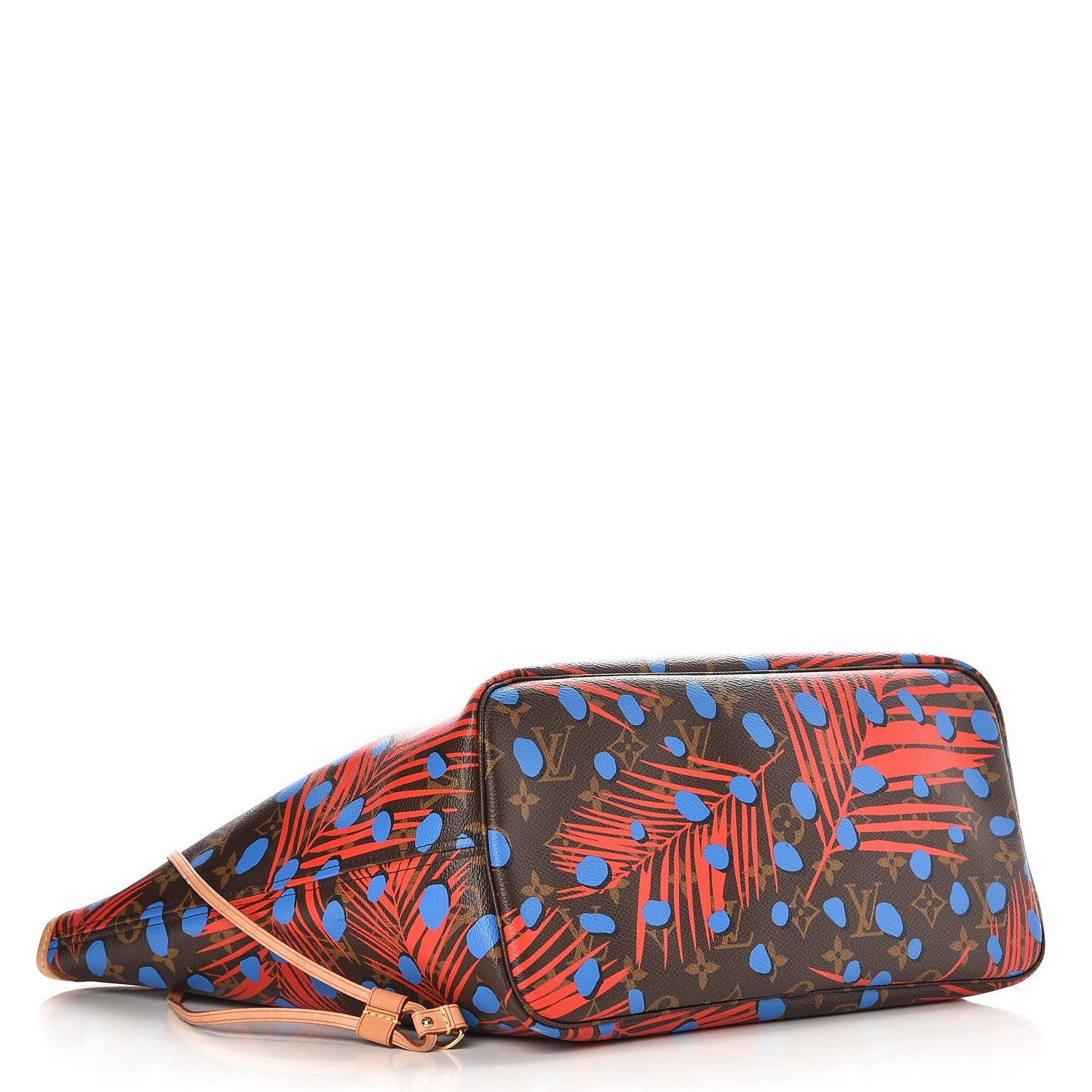 Louis Vuitton Monogram Jungle Dots Neo Neverfull MM Coquelicot Denim 4 of 9