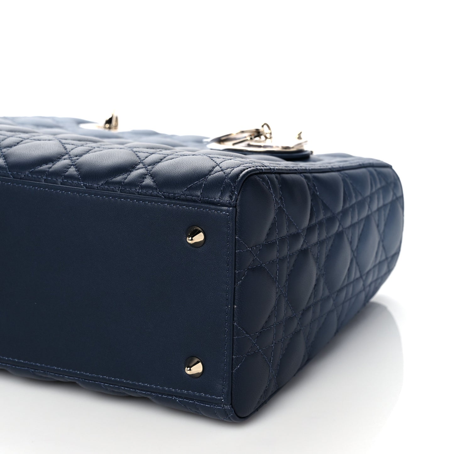 Lambskin Cannage Gradient Medium Lady Dior Blue