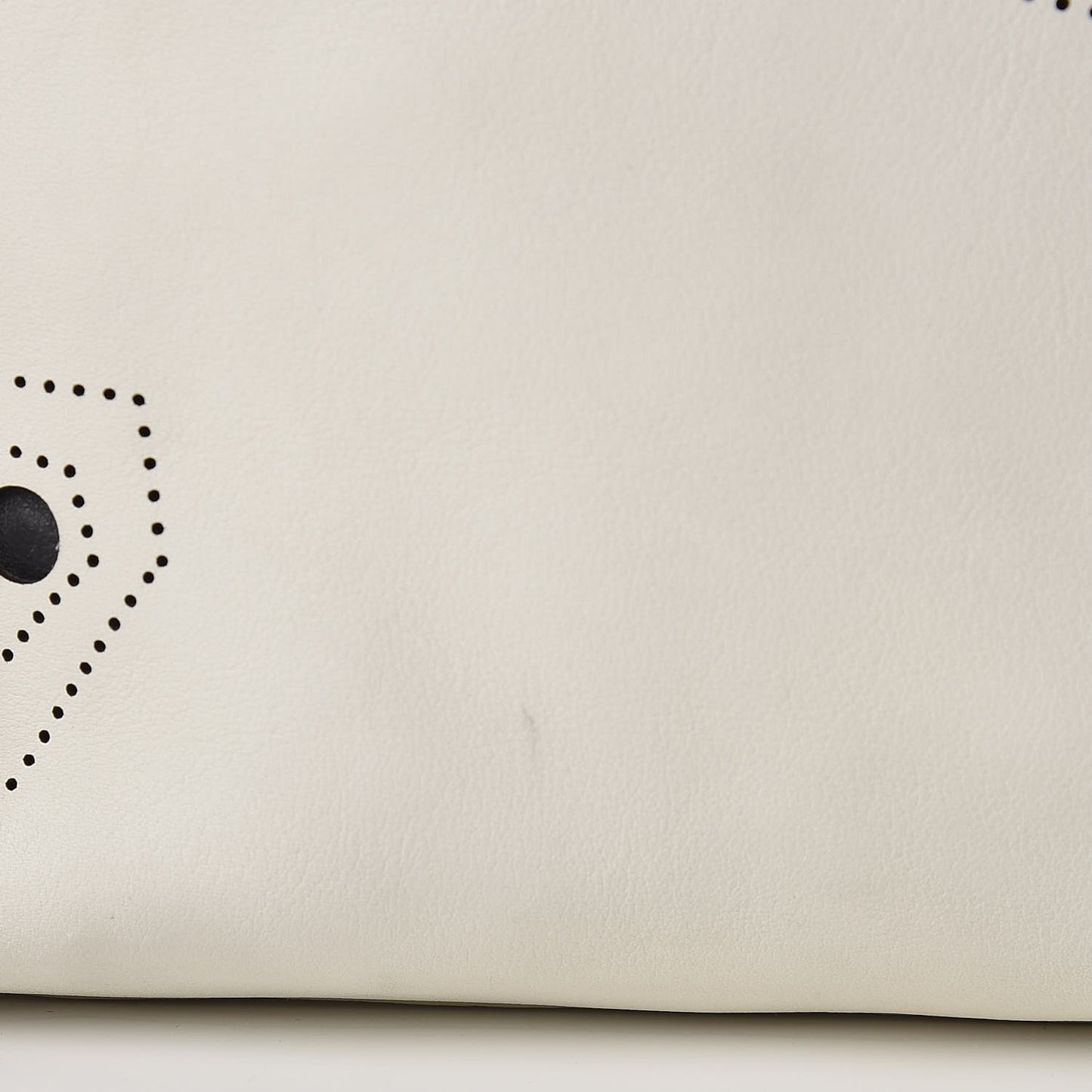 Veau Soyeux Bi-Color Perforated Blackout Hardware City White Black
