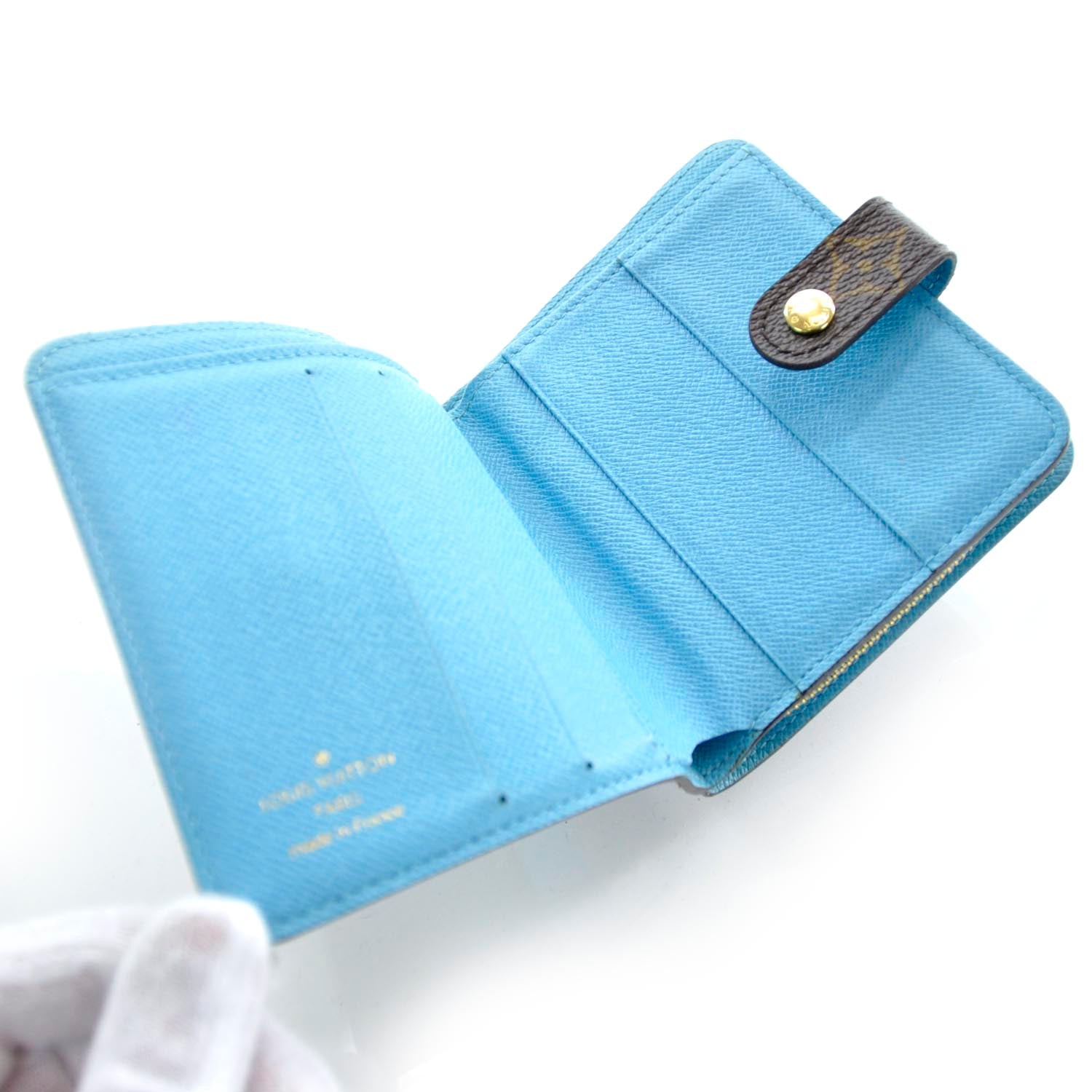 Louis Vuitton Monogram Groom Compact Zip Wallet Blue 5 of 7