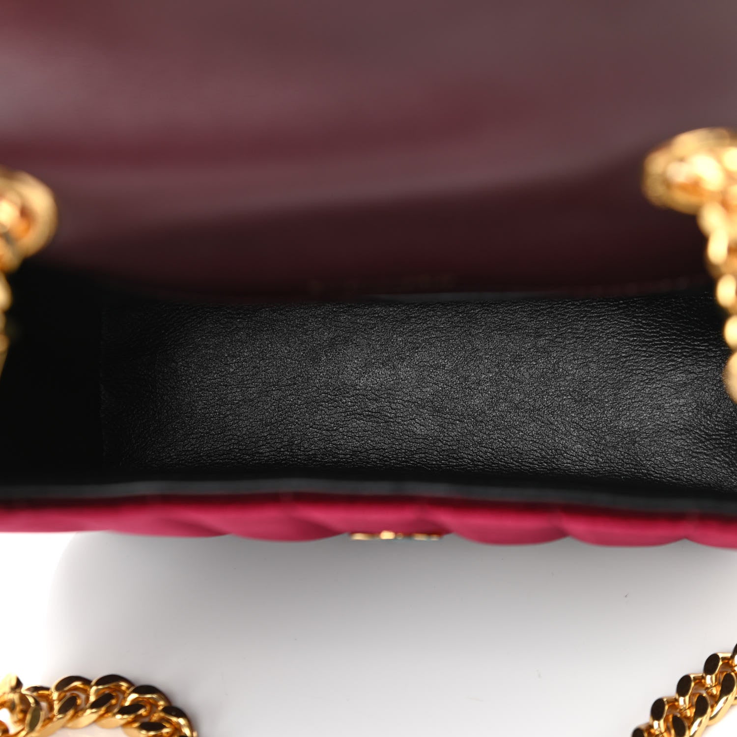 Saint Laurent Velvet Matelasse Vicky Chain Bag Burgundy 5 of 10