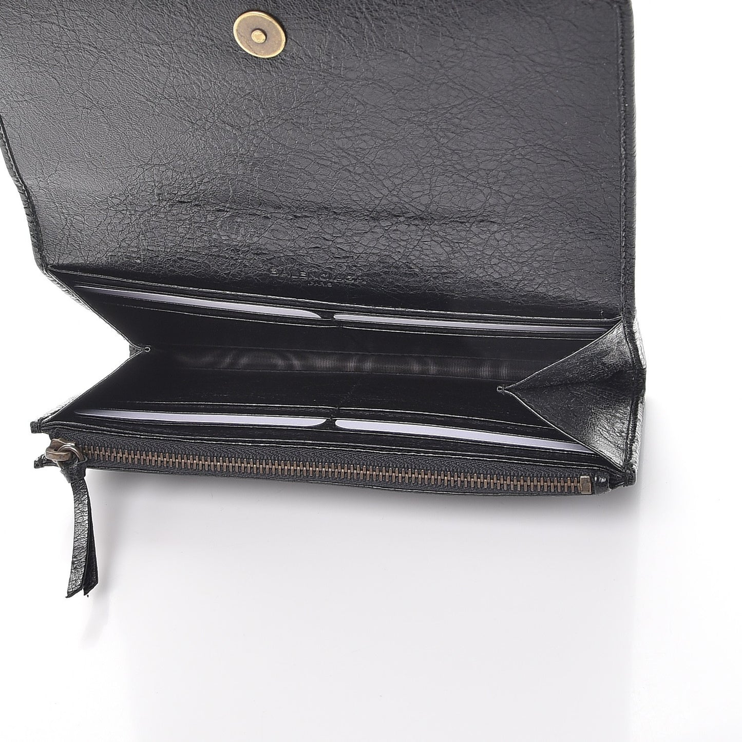 Agneau Classic Hardware Money Wallet Black
