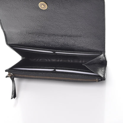Balenciaga Agneau Classic Hardware Money Wallet Black 5 of 7